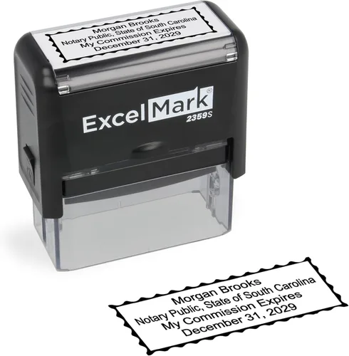 Miniatura 23 de ExcelMark Sello Notarial para los 50 Estados - Sello Oficial del Estado - Texas Negro