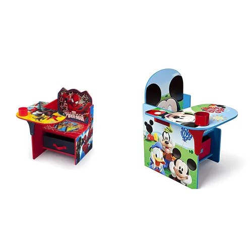 Miniatura 9 de Delta Children Escritorio con silla con contenedor de almacenamiento, ideal para artes y manualidades, merienda, educación en casa, tareas y más