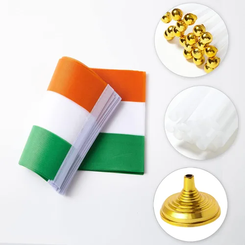 Miniatura 3 de ZXvZYT Bandera india de escritorio pequeña bandera india pequeña bandera india de mesa con base de soporte para decoración (paquete de 12)