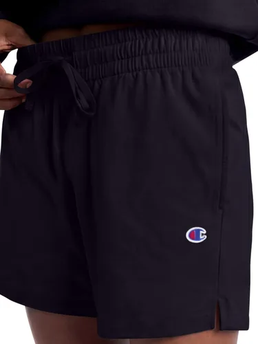 Miniatura 3 de Champion Pantalones cortos de jersey para mujer, pantalones cortos de gimnasio ligeros para mujer, pantalones cortos de jersey para mujer, 5 pulgadas