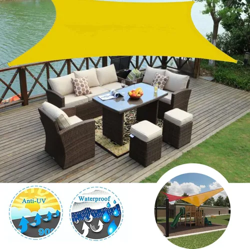 Miniatura 15 de Toldo tipo vela para exteriores, 10 x 20 pies, vela impermeable con bloqueo UV, tela resistente, protección solar, resistente al viento, grado Verde