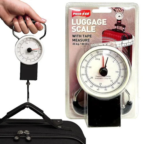 Miniatura 3 de 772lbs 80lb equipaje de viaje báscula maleta pesca compacto pesaje 1M cinta métrica