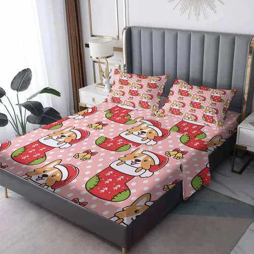 Miniatura 9 de Sábanas de Navidad tamaño individual – Sábanas de cama a rayas rojas y verdes, microfibra suave, bolsillo profundo, sábanas y fundas de almohada