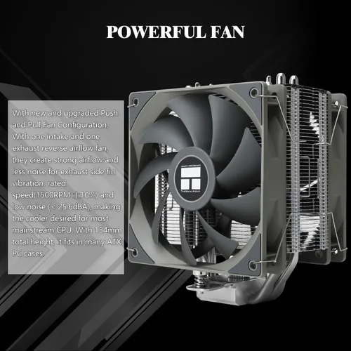 Miniatura 3 de Thermalright Assassin Spirit 120 V2 Plus - Enfriador de aire para CPU, 4 tubos de calor, enfriador de CPU con ventilador silencioso PWM doble
