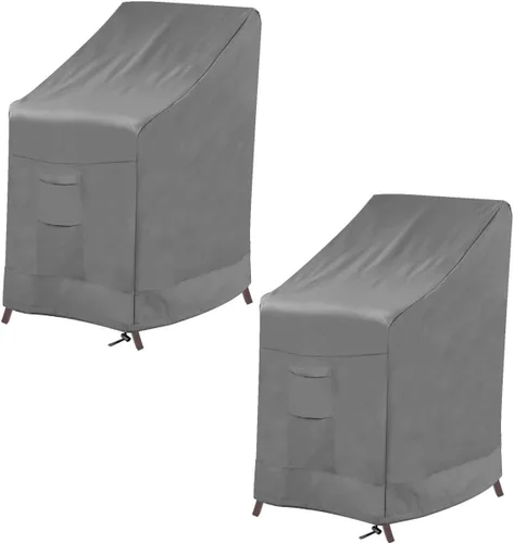 Miniatura 10 de Vailge Funda apilable para silla de patio, 100% impermeable, funda para silla de exterior, fundas de muebles de patio de alta resistencia, se adapta