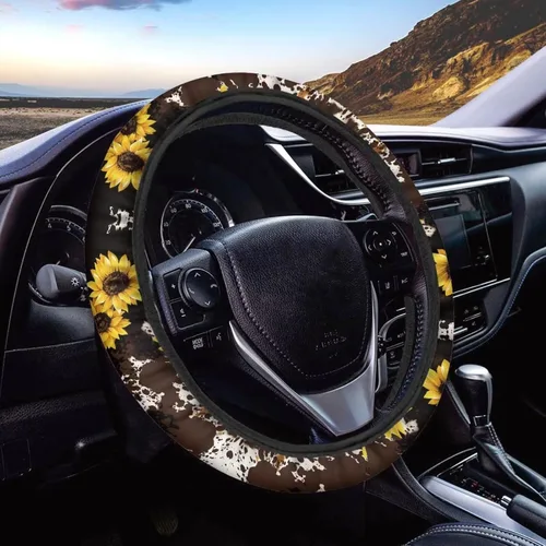 Miniatura 40 de Funda de volante de 15 pulgadas, naranja, para automóvil - Fundas de volante de auto de Batimóvil, accesorios de Halloween, de neopreno, Murciélago