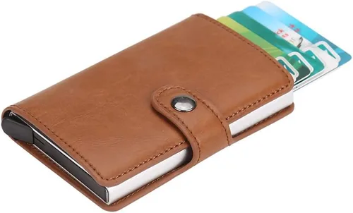 Miniatura 8 de Tarjetero de crédito Slim Wallet Front Pocket Protector Pop Up Design Aluminio hasta 7
