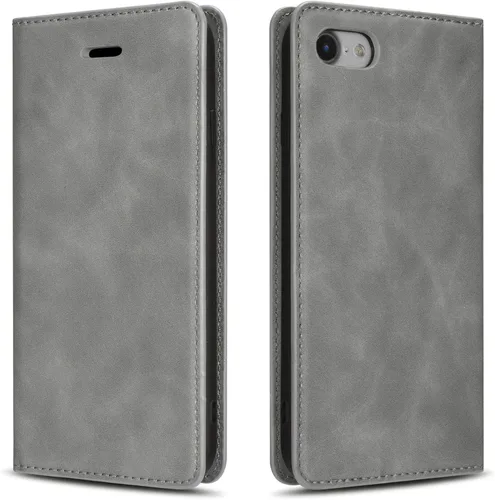 Miniatura 26 de QLTYPRI Funda para iPhone 6 Plus/6S Plus, cubierta de piel PU con tarjetero, funda tipo billetera con solapa magnética y a prueba de golpes - Vino