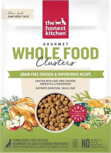 Miniatura 23 de The Honest Kitchen Alimento seco para perros de grado humano, pollo sin granos, bolsa de 20 libras