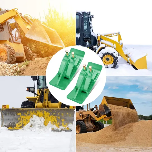 Miniatura 7 de Protector de Cubo de Tractor (Versión Mejorada), 2 Piezas Protector de Borde de Esquí, Protector de Patín Domador de Césped con Tuercas y Pernos