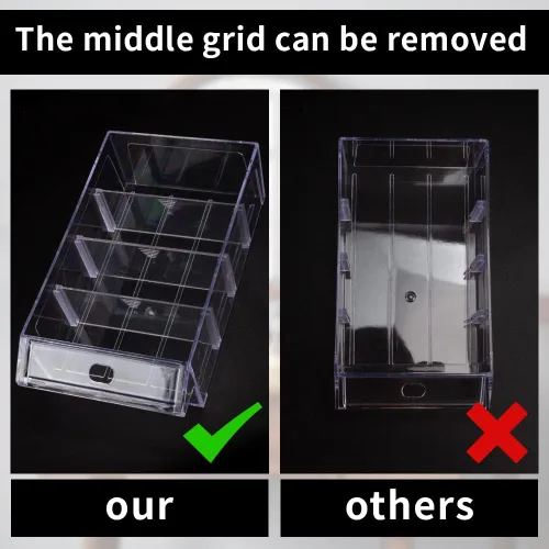 Miniatura 4 de Gabinete de almacenamiento apilable de 12 piezas con cajones, organizador de plástico blanco con cajones y organizador de rack con 36 separadores