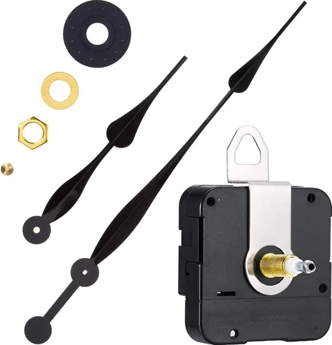 Miniatura 9 de Mecanismo de reloj Hicarer de repuesto de alto par de cuarzo con manecillas de pala de 12 pulgadas de largo para reloj DIY Dorado