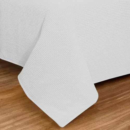 Miniatura 8 de Bed Bath & Home - Manta de 100% algodón, ligera y transpirable, buena para todas las estaciones, suave y acogedora. Blanco