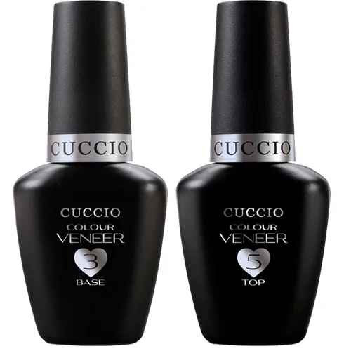 Miniatura 3 de Cuccio Paquete de tratamiento de chapa – Sistema completo de esmalte de gel LED/UV, incluye preparación, fusible, base y capa superior, 0.4 fl oz