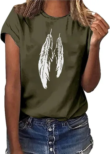 Miniatura 72 de Camiseta con estampado de animales para mujer, camiseta de libélula divertida, linda camiseta de manga corta, blusa de primavera 2023, camisas