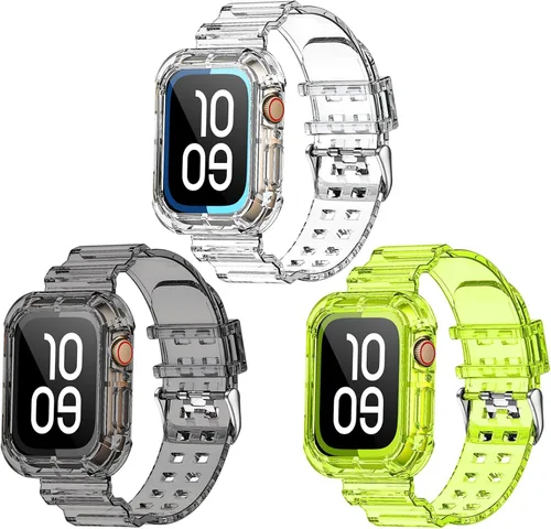 Miniatura 19 de NotoCity - Bandas transparentes para Apple Watch de 38 mm, 40 mm, 41 mm con estuche protector resistente transparente, compatible con Series 9, 8