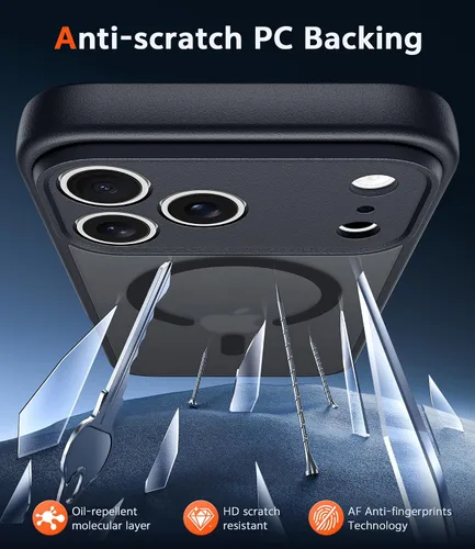 Miniatura 1286 de FNTCASE Funda para iPhone 13 Pro-Max: Fundas magnéticas transparentes compatibles con Magsafe Slim anti amarillamiento protección contra caídas