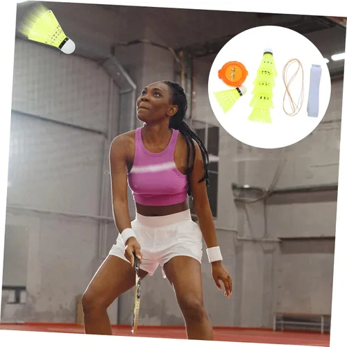 Miniatura 2 de 1 Unidades Entrenador de Tenis Rebotador Pelotas Bádminton Shuttlecock Máquina para un solo jugador Equipo de entrenamiento de bádminton portátil