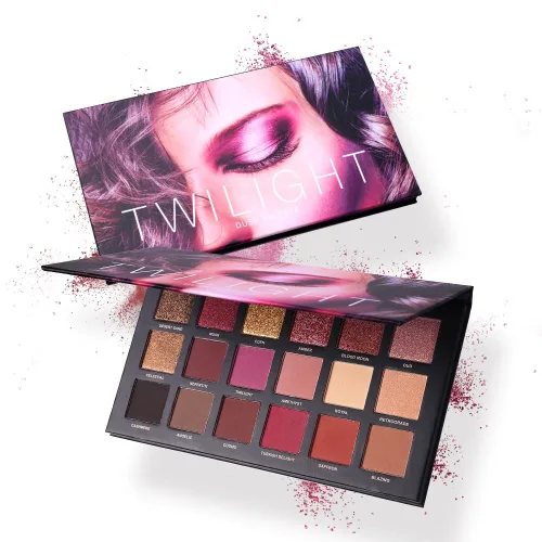 Miniatura 2 de UCANBE Paleta de maquillaje profesional de sombra de ojos de 18 colores, alta pigmentación, 10 mate + 7 brillantes + 1 purpurina metálica, POLVO