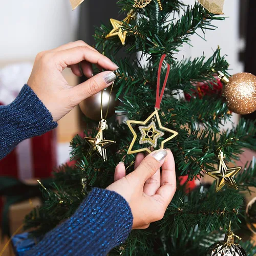 Miniatura 7 de 3 adornos colgantes para árbol de Navidad, decoración de árbol de Navidad de metal, para fiestas en interiores, hogar, familia, fiesta de mascotas