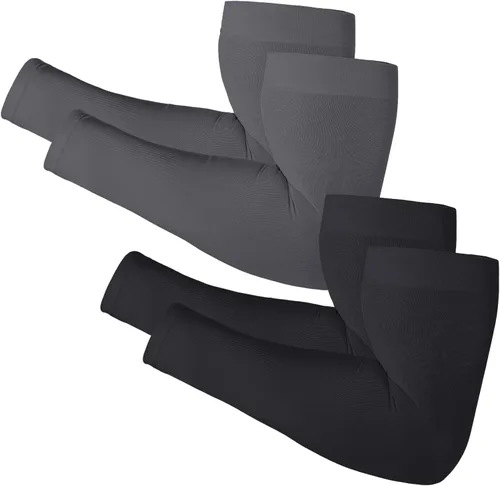 Newbyinn Mangas de brazo para hombres y mujeres, talla L a XL, manga de protección solar UV para cubrir tatuajes, funda de compresión refrescante 2