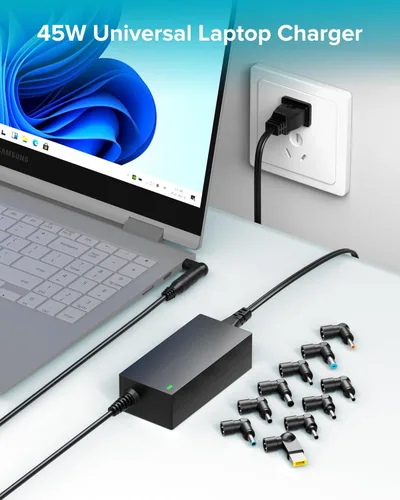 Miniatura 8 de Powseed Cargador universal para portátil de 45 W para HP Dell Acer Asus Samsung Sony Toshiba Fujitsu Gateway Delta NEC Liteon Notebook Chromebook
