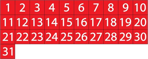 Miniatura 16 de Imanes de fecha de calendario – Negro, 0.75 x 0.75 pulgadas – DCM Solutions – Etiquetas magnéticas para pizarras blancas y superficies magnéticas