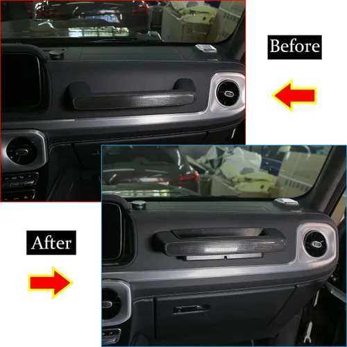 Miniatura 2 de YIWANG Caja de almacenamiento de agarre de copiloto ABS para Mercedes Benz Clase G AMG Wagon Cross Country SUV W463 G350 G400 G500 G55 G63 G65