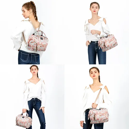 Miniatura 6 de Beaulyn Pequeña bolsa de pañales, mini mochila para pañales, bolsa de bebé cruzada para mamá, bolsa de pañales para niño y niña con bolsillo aislado