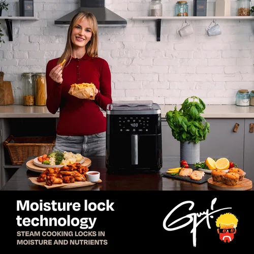 Miniatura 4 de Guy Fieri's Flavortown Freidora de aire de vapor de 6.5 cuartos de galón con tecnología Moisture Lock, combinación programable de vapor y freidora