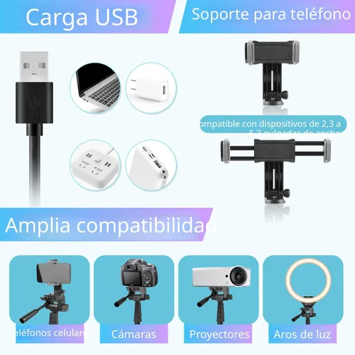 Miniatura 5 de Sensyne Anillo de luz de 12 pulgadas con palo selfie de 67 pulgadas, trípode y soporte para teléfono, control remoto selfie de luz circular