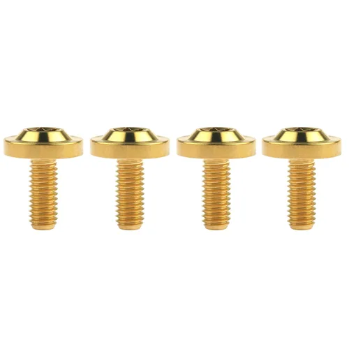 Miniatura 18 de Tornillos Torx T30 de titanio M6 10 15 20 0.984 in Torx T30 para bicicleta, motocicleta, automóvil, paquete de 4 (M6 x 0.394 in, plateado)