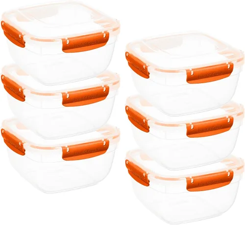 Miniatura 9 de Superio Recipiente de plástico para almacenamiento de alimentos con tapa hermética para cocina, 10 tazas, 80 onzas, libre de BPA, a prueba de fugas