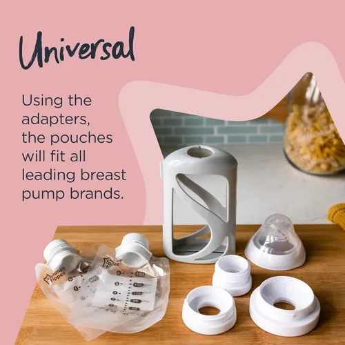 Miniatura 3 de Contenedor de bolsa con boquilla de fluido lento Tommee Tippee. , 3 Count, Transparente