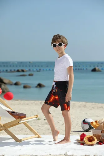 Miniatura 7 de UNICOMIDEA - Pantalones cortos de playa para niños, traje de baño para playa y piscina, secado rápido, traje de baño para niños, pantalones cortos