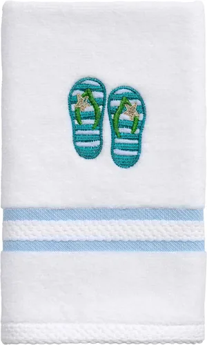 Miniatura 7 de Avanti Linens – Juego de toallas para los dedos, toallas de baño de terciopelo 100% algodón con estrellas de mar bordadas y coral, reverso de rizo