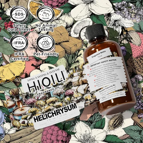 Miniatura 7 de HIQILI Helichrysum - Aceite de fragancia de extractos naturales, aceite esencial para difusor, fabricación de velas, bálsamo de helicriso