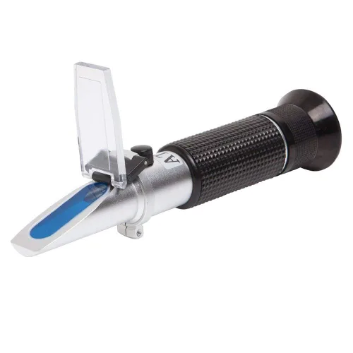 LABO - Refractómetro Brix con ATC, doble escala 0-40% Brix/0-25% de alcohol, refractómetro de mano para miel, medidor Brix para vino, cerveza, jugo