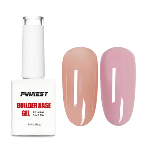 Miniatura 18 de Kit de Gel Constructor Gel Base de Goma Esmalte de Uñas, 15ml*2pcs (0.51 fl oz x 2 piezas) Para Engrosamiento de Uñas, Extensión de Fortalecimiento