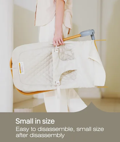 Miniatura 7 de Fodoss Moisés para bebés, asiento de gorila portátil para bebés, diseño ergonómico, moisés para bebés, color beige
