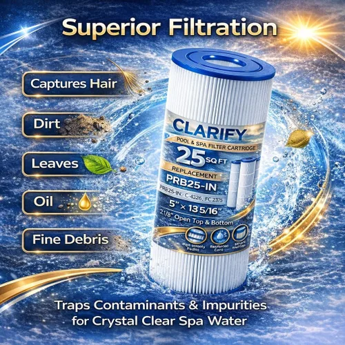 Miniatura 3 de CLARIFY Cartucho de filtro para bañera de hidromasaje de instalación directa, reemplace C-4326, PRB25-IN, FC-2375, FC-2370, 3005845, 17-2327
