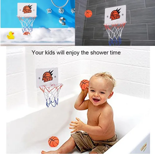 Miniatura 7 de Mini aro de baloncesto para puerta – Aro de baloncesto interior sin taladros para niños, aro de baloncesto pequeño portátil