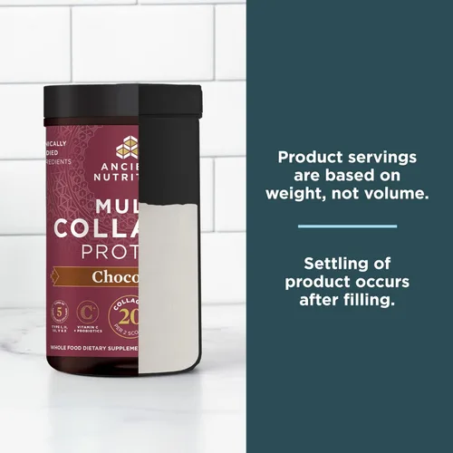 Miniatura 8 de Ancient Nutrition Péptidos de colágeno en polvo, proteína de colágeno múltiple, mujeres y hombres, vitamina C, probióticos, colágeno hidrolizado