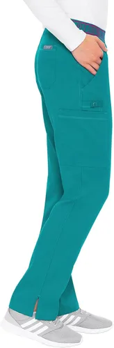 Miniatura 3 de Med Couture Pantalón de yoga para mujer con 7 bolsillos, cintura de punto acanalado ultrasuave y tecnología elástica de 2 vías, MC7739