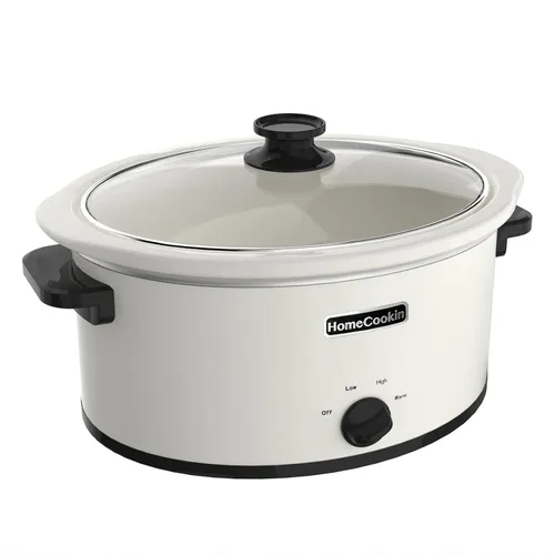 Miniatura 19 de HOMECOOKIN Olla de cocción lenta programable de 8 cuartos con temporizador y función mantener caliente - Pequeño electrodoméstico de cocina