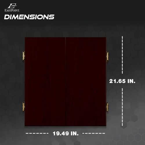 Miniatura 7 de EastPoint Sports Official Size Dart Board Cabinet Set- Easy-Assembly & Complete with 6 Deluxe Steel Tip Darts and Accessories -Premium Darts Set