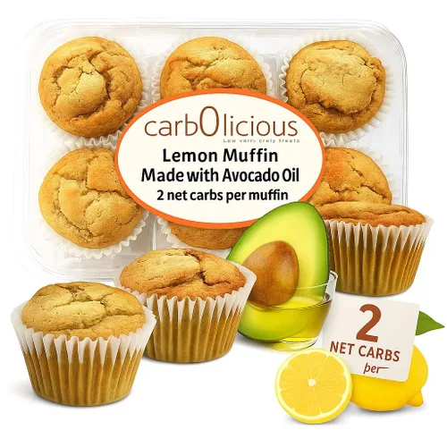 Miniatura 9 de Muffins de capuchino bajos en carbohidratos (paquete de 6) por Carb-o-licious, deliciosos muffins keto con solo 2 carbohidratos netos cada uno