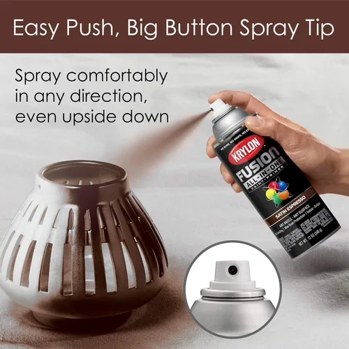 Miniatura 398 de Krylon Fusion - Pintura en aerosol adhesiva todo en uno para uso en interiores y exteriores, 12 onzas, aluminio