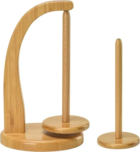 Portahilos con 2 piezas de husos para tejer y ganchillo, regalo de ganchillo para amantes del tejido, hilandero de madera para ganchillo de Artowell