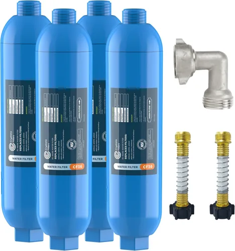 Miniatura 8 de CRYSTALA Filtro de agua para vehículos recreativos/caravana, filtro de agua en línea que reduce eficazmente mal sabor, olores, cloro y sedimentos